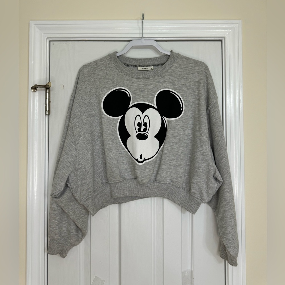 Micky Mouse Cropped Sweatshirt - Size M